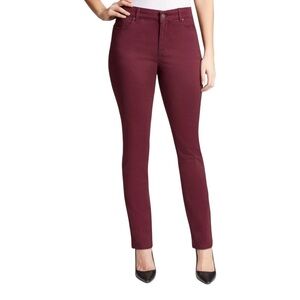 New With Tags Bandolino Amy Straight Leg Aubergine Burgundy Maroon Pants Size 8